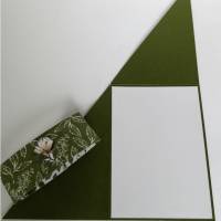 Diagonale Klapp-Grußkarte ohne Grußtext mit Magnolien Handarbeit mit Stampin'up Bild 3