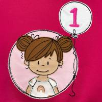 Geburtstagspullover 1 Jahr; Geburtstagsshirt Mädchen Größe 80; Pullover pink 1. Geburtstag; Babykleidung; Kleinkind Bild 2