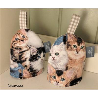 Eierwärmer Katzenkinder, Eierhütchen, dick gepolstert