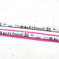 2 m oder mehr Bonn Skyline Webband in schwarz-weiß - Lieferung in einem Stück! Bild 2