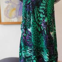 lila grünes Jerseykleid , XXL , langes Jerseykleid , Unikat Bild 2