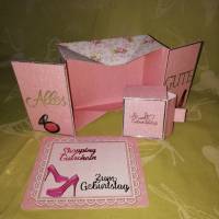 Geburtstagskarte für eine Frau, Mode, Gutschein, Pink Bild 1