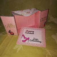 Geburtstagskarte für eine Frau, Mode, Gutschein, Pink Bild 2