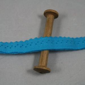 1 m elastisch Schrägband uni 13 mm, türkis Bild 3