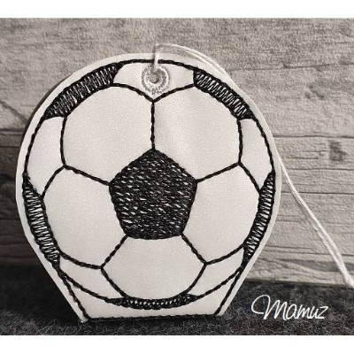 *  ITH Stickdatei 13 x 18 - Fußball  * Geschenktäschchen für alle Fußballbegeisterte, zum Geburtstag oder einfach nur so