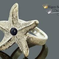 Goldschmiede Silberring "Starfish" in 925er Sterling Silber, Seestern, Ring Silber Damen, Herrenring, maritim, S Bild 2