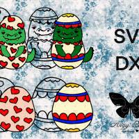 Odil, das Osterkrokodil, SVG und DXF Bild 1