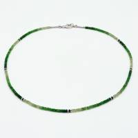 Edelstein-Kette, fantastischer Smaragd mit Silber Bild 2