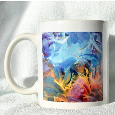 Inspirierende Keramiktasse – Unruhe unter Wasser