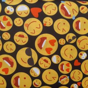 11.90 Euro/m Toller Baumwollstoff mit Smilys, Emoji Bild 2