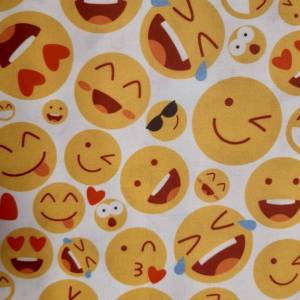 11.90 Euro/m Toller Baumwollstoff mit Smilys, Emoji Bild 3