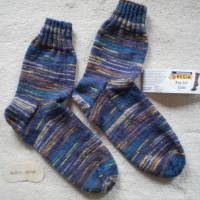 Socken für Herren, Größe 45 / 46, blau lila braun beige Bild 1