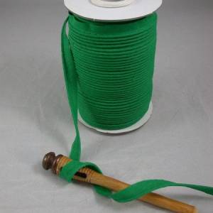 1 m Paspelband uni 12 mm, Baumwolle, grün Bild 1