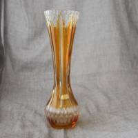 schlanke Vase handgeschliffenes Bleikristall Bild 1