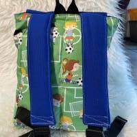 Kindergarten Rucksack Fußball - Rucksack für Jungen - personalisierbar - mit Wunschnamen - Kinderrucksack  genäht Bild 3