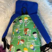 Kindergarten Rucksack Fußball - Rucksack für Jungen - personalisierbar - mit Wunschnamen - Kinderrucksack  genäht Bild 5