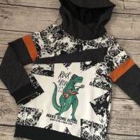 cooles Sweatshirt / Hoodie gr.134/140 Rock & Roll Dino Bild 2