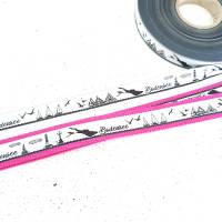 langes Bodensee Skyline Schlüsselband auf pinkem Gurtband oder Wunschfarbe, mit Ring oder Karabiner Bild 2
