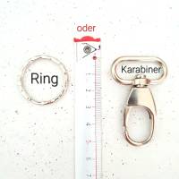 langes Bodensee Skyline Schlüsselband auf pinkem Gurtband oder Wunschfarbe, mit Ring oder Karabiner Bild 3