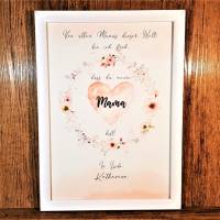 Geschenk zum Muttertag personalisiert - Poster Danke Mama - Lieblingsmama - von allen Mamas dieser Welt -Bild beste Mami Bild 1