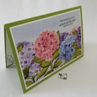 Florale Glückwunschkarte zum Geburtstag  mit Grusstext Handgefertigt mit Stampin'Up Produkten Unikat Bild 2
