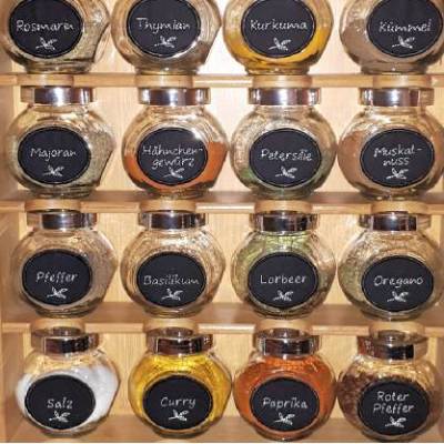 Stickdatei Etiketten 18 Gewürze