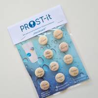 PROST-it Glasmarkierer/Button mit Saugnapf, personalisierbar für Gläser oder Flaschen Set "Hochzeit" Bild 1