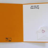 3D Geburtstagskarte Grußkarte Karte mit Schnecken Stampin up!Handarbeit Unikat Bild 3