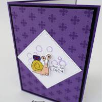 3D Geburtstagskarte Grußkarte Karte mit Schnecken Stampin up!Handarbeit Unikat Bild 6