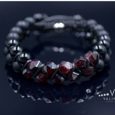 Handgemachtes Herren Armband - 8mm Onyx Mit 925er Silber Kugel - Made In Germany