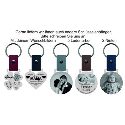 Schlüsselanhänger "Persönlich" Personalisierbar aus Edelstahl, Gravur von Bild oder Foto von Traumgravur.de Mutt