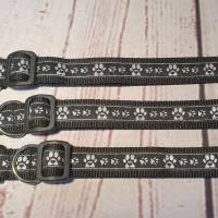 Hundehalsband Halsband "Pfoten-Liebe", silber, 24cm-36cm, 2,5cm breit Bild 3