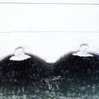 Kosmetiktäschchen oder Federmäppchen nackte Brüste in schwarz mit Kettchen Bild 6