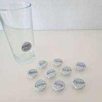 PROST-it Glasmarkierer/Button mit Saugnapf, personalisierbar für Gläser oder Flaschen Set "Männer I" Bild 2