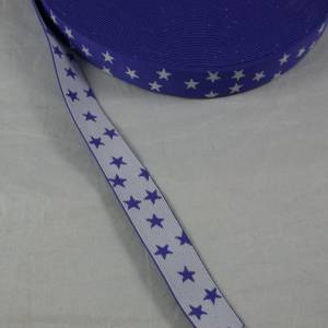 1 m tolles, weiches Sternen-Gummiband 25 mm, blau Bild 1