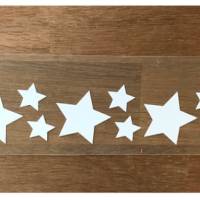12 Sterne in Wunschfarbe - Bügelfolie Flexfolie - Applikation zum aufbügeln - Plotterbild Bild 3