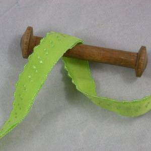 1 m elastisch Schrägband uni 13 mm, lime, grün Bild 1