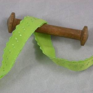 1 m elastisch Schrägband uni 13 mm, lime, grün Bild 3