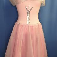 romantisches Prinzessinnen-Kleid Gr. 36 rosa/ silber Bild 1