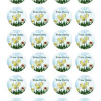 24 Sticker Etiketten Aufkleber, rund D= 4 cm, neu, Frohe Ostern Bild 2