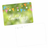 5 Einladungskarten Grillparty Gartenparty inkl. 5 Briefumschlägen Bild 1