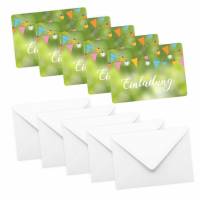5 Einladungskarten Grillparty Gartenparty inkl. 5 Briefumschlägen Bild 2