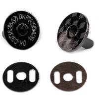 Magnetverschluß, Taschenverschluss, Magnetschließe, nickel schwarz 18mm Bild 1