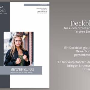 Professionelle Bewerbungsvorlage deutsch | Word & Pages | Vorlage Lebenslauf, Anschreiben, Deckblatt | Moderne Bewerbung Bild 3