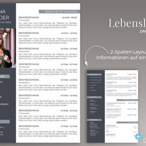 Professionelle Bewerbungsvorlage deutsch | Word & Pages | Vorlage Lebenslauf, Anschreiben, Deckblatt | Moderne Bewerbung Bild 5