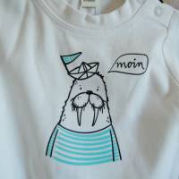 T-Shirt Baby / Kind Walross - 100% Bio Bauwolle | Moin | Hamburg | T-Shirt Baby | T-Shirt Kind | Familienoutfit Bild 2