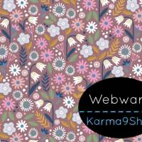 0,5m Webware Flowers #4 altrosa Bild 1