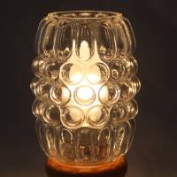 Tischlampe mit Bubbleglas 60er Jahre Bild 4