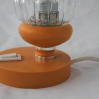 Tischlampe mit Bubbleglas 60er Jahre Bild 5