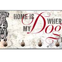 Hundegarderobe HOME IS WHERE MY DOG IS mit Cane Corso Bild 1